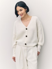 Blanco - VERO MODA Button Down Knitted Cardigan - Imagen 3 de 4