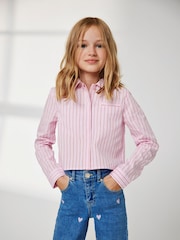 ONLY KIDS Blue Wide Leg Heart Print Jeans - Image 2 of 5