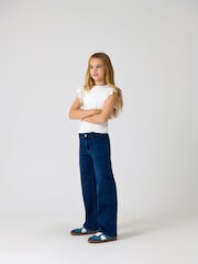 ONLY KIDS Blue Wide Leg Sylvie Denim Jeans - Image 1 of 4