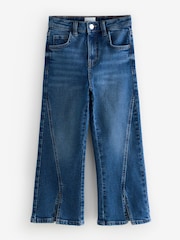 Dark Blue Split Hem Jeans - Image 1 of 1