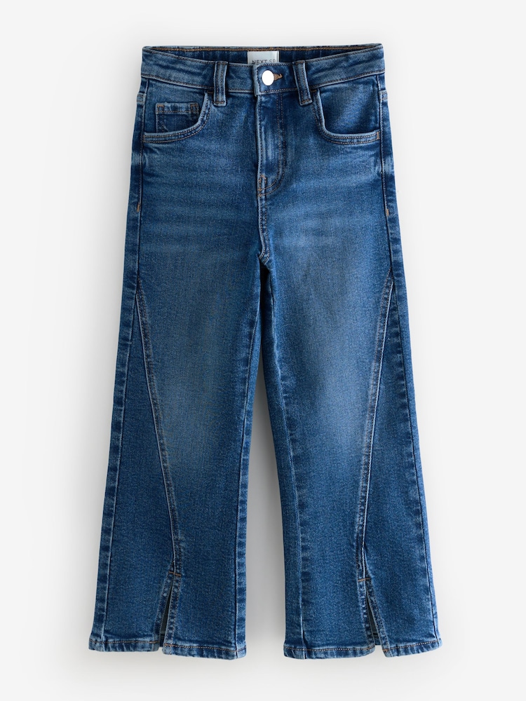 Dark Blue Split Hem Jeans - Image 1 of 1