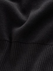 Black Plain Regular Fit Premium Quarter Zip Jumper - Image 7 of 7
