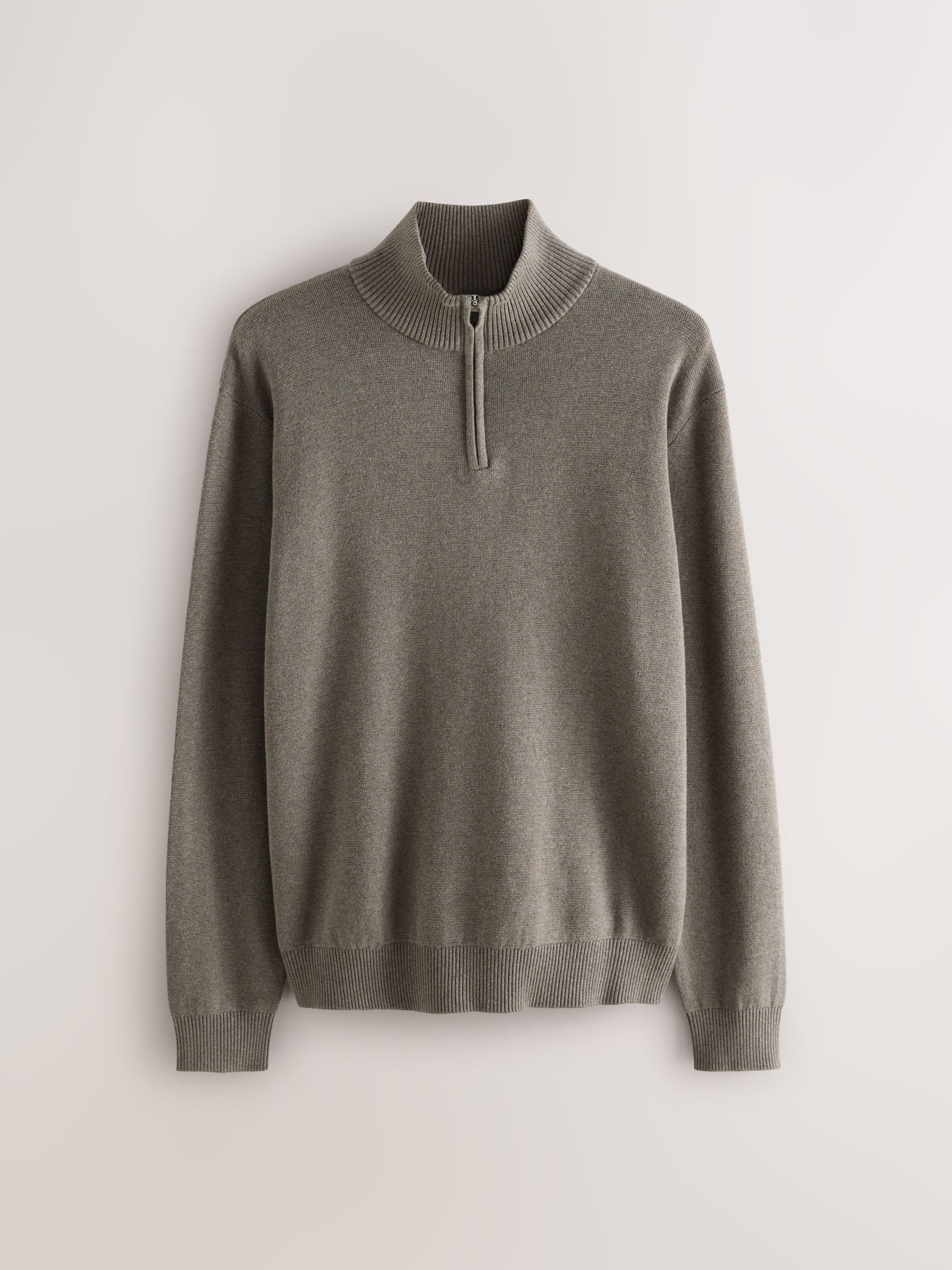 Buy Dark Stone Plain Quarter Zip Jumper from Next South Africa