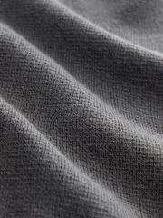 Charcoal Grey Plain Regular Fit Premium Quarter Zip Jumper - Image 2 of 3