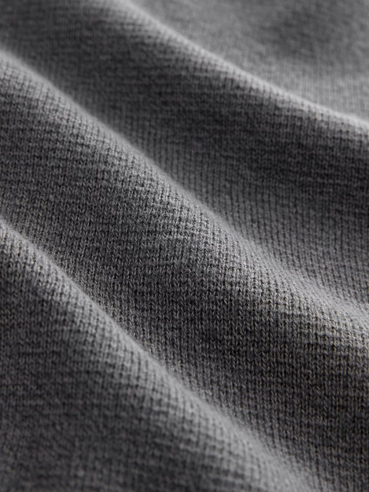 Charcoal Grey Plain Regular Fit Premium Quarter Zip Jumper - Image 2 of 3