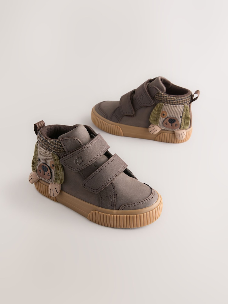 Chocolate Brown Dog Standard Fit (F) Touch Fastening Boots - Image 1 of 5
