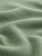 Sage Green Plain Regular Fit Premium Quarter Zip Jumper - Image 7 of 7