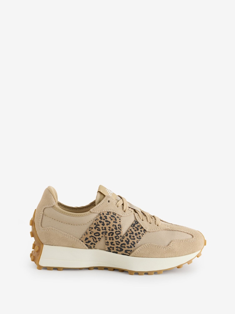 New Balance Tan/Animal Womens 327 Trainers - Image 1 of 1 New Balance Tan/Animal Womens 327 Trainers - Image 1 of 1
