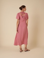 Nobodys Child Pink Pink Floral Printed Andie Midi Dress - Image 2 of 4