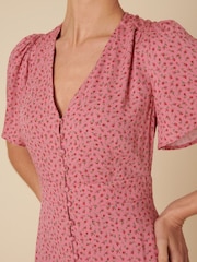 Nobodys Child Pink Pink Floral Printed Andie Midi Dress - Image 4 of 4