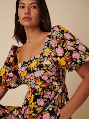 Nobodys Child Black Nova Lily Floral Midi Dress - Image 4 of 4