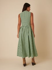 Nobodys Child Green Starlight Gingham Sleeveless Midaxi Dress - Image 2 of 5