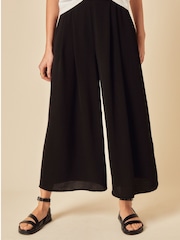 Nobodys Child Black Cropped Zenna Culotte Trousers - Image 1 of 5