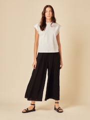 Nobodys Child Black Cropped Zenna Culotte Trousers - Image 2 of 5