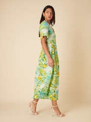 Nobodys Child Blue Sorcha Positano Lemon Scenic Midi Dress - Image 4 of 5