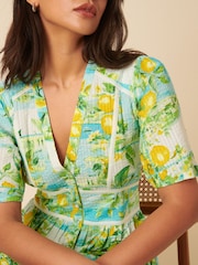 Nobodys Child Blue Sorcha Positano Lemon Scenic Midi Dress - Image 5 of 5