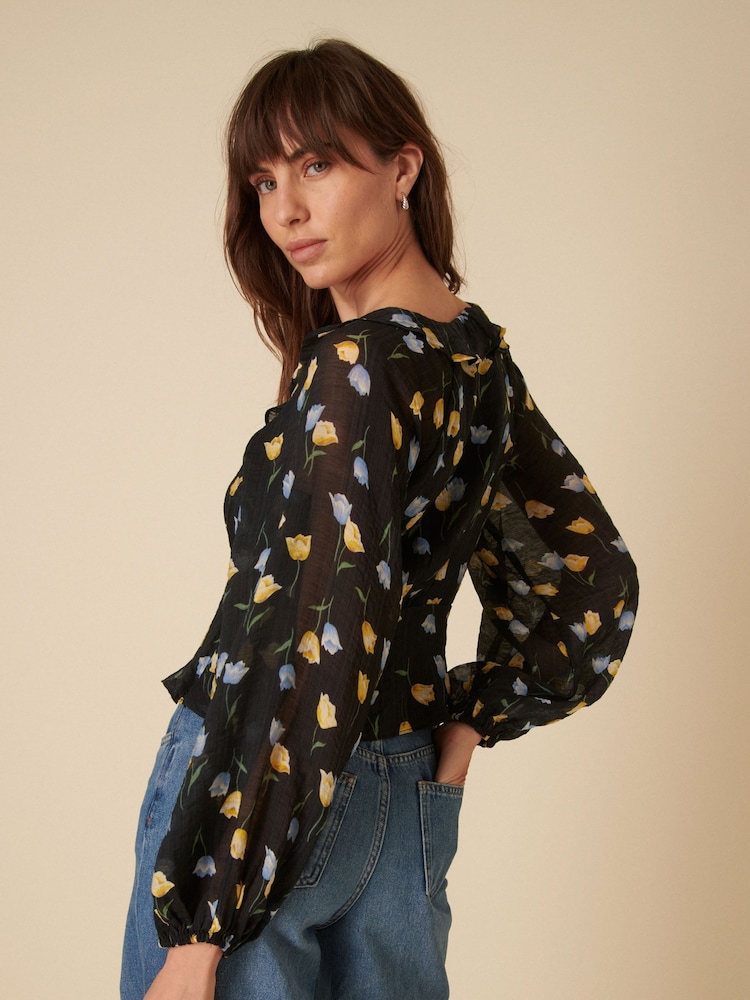 Nobodys Child Shameela Ruffle Floral Blouse - Image 2 of 4