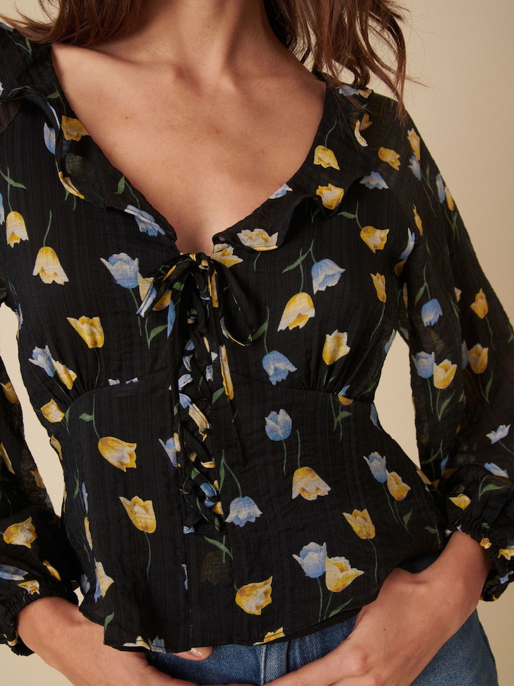 Nobodys Child Shameela Ruffle Floral Blouse - Image 4 of 4