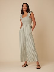Nobodys Child Maya Ruffle Strap Wide Leg Jumpsuit - Imagen 1 de 4