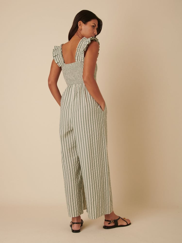 Nobodys Child Maya Ruffle Strap Wide Leg Jumpsuit - Imagen 2 de 4