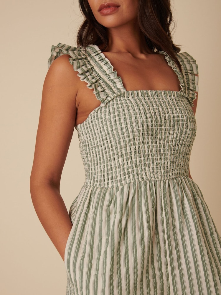 Nobodys Child Maya Ruffle Strap Wide Leg Jumpsuit - Imagen 4 de 4
