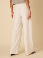 Nobodys Child White Linen Wide Leg Shona Trousers - Image 2 of 4