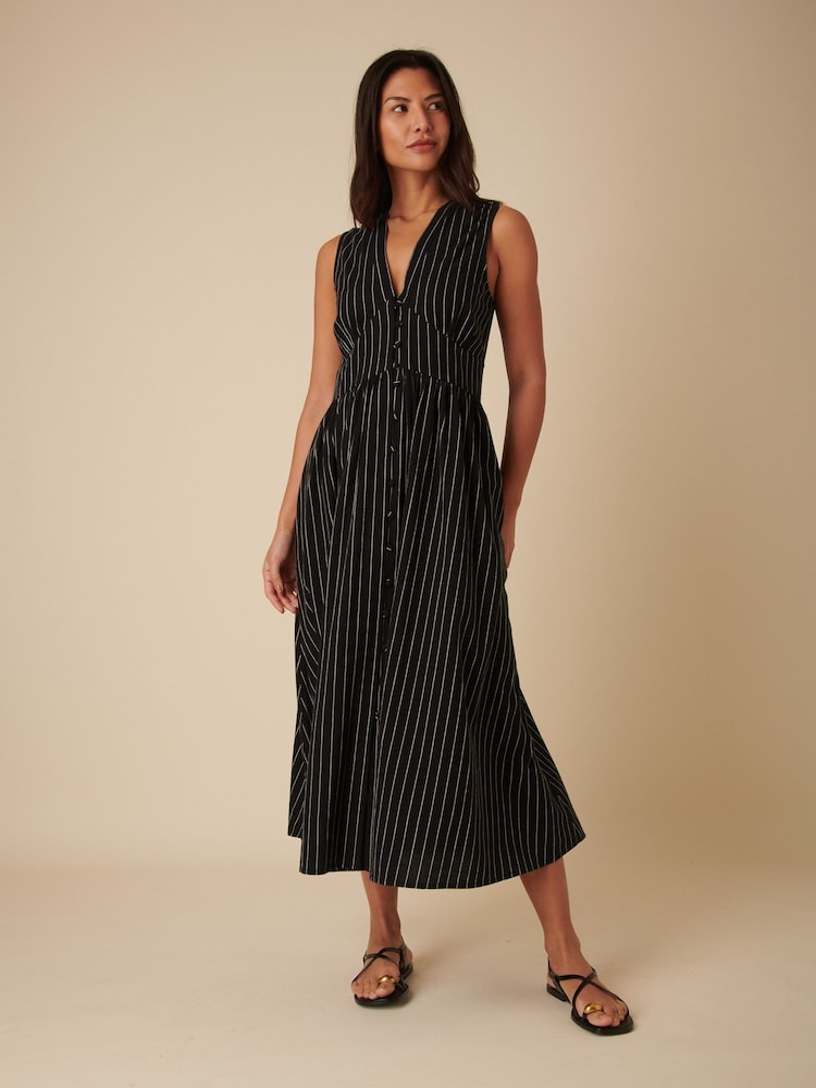 Nobodys Child Black Starlight Gingham Sleeveless Midaxi Dress - Image 3 of 4