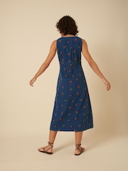 Nobodys Child White Denim Sandra Embroidered Midi Dress - Image 2 of 4