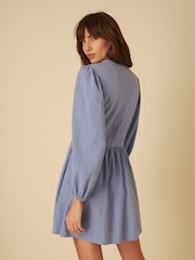 Nobodys Child Blue Long Sleeve Starlight Mini Dress - Image 2 of 4