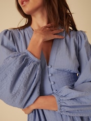 Nobodys Child Blue Long Sleeve Starlight Mini Dress - Image 4 of 4