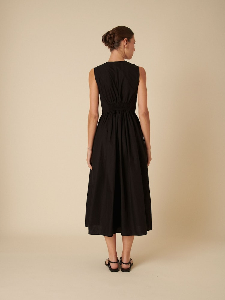 Nobodys Child Black Oak Button Down Midi Dress - Image 2 of 5