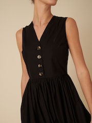Nobodys Child Black Oak Button Down Midi Dress - Image 5 of 5