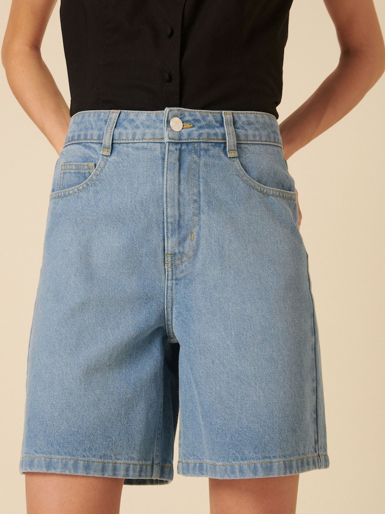 Nobodys Child Blue Brixton Denim Shorts - Image 4 of 4