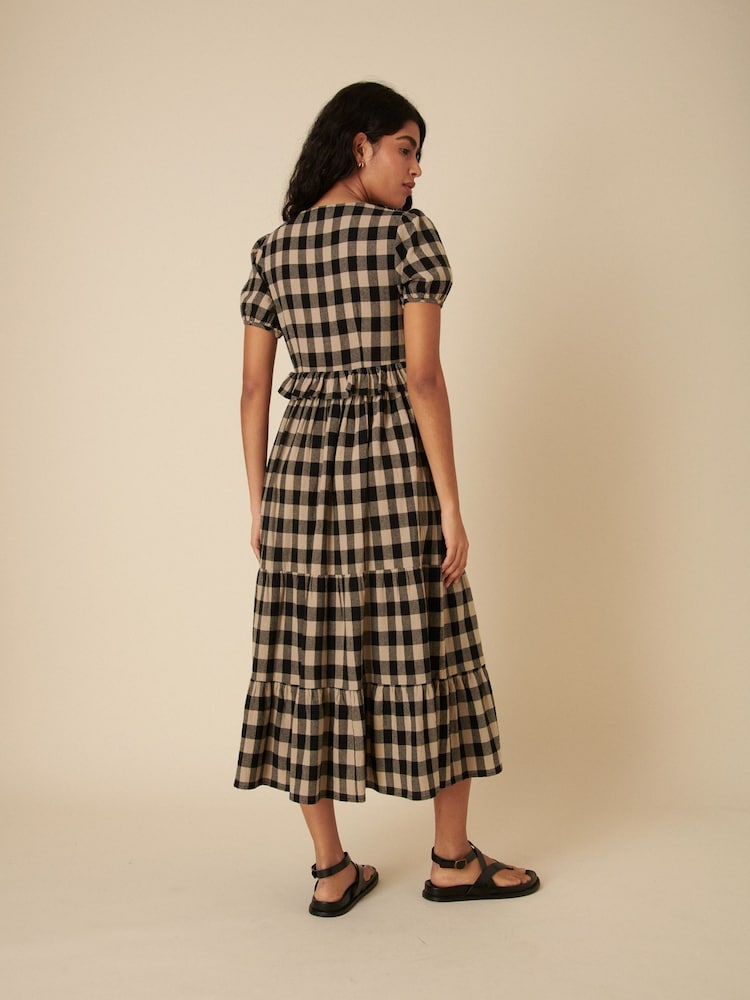 Nobodys Child Black Gingham Tie Front Tessa Dresses - Image 2 of 4