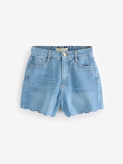 Nobodys Child Blue Denim Scallop Shorts - Image 1 of 1
