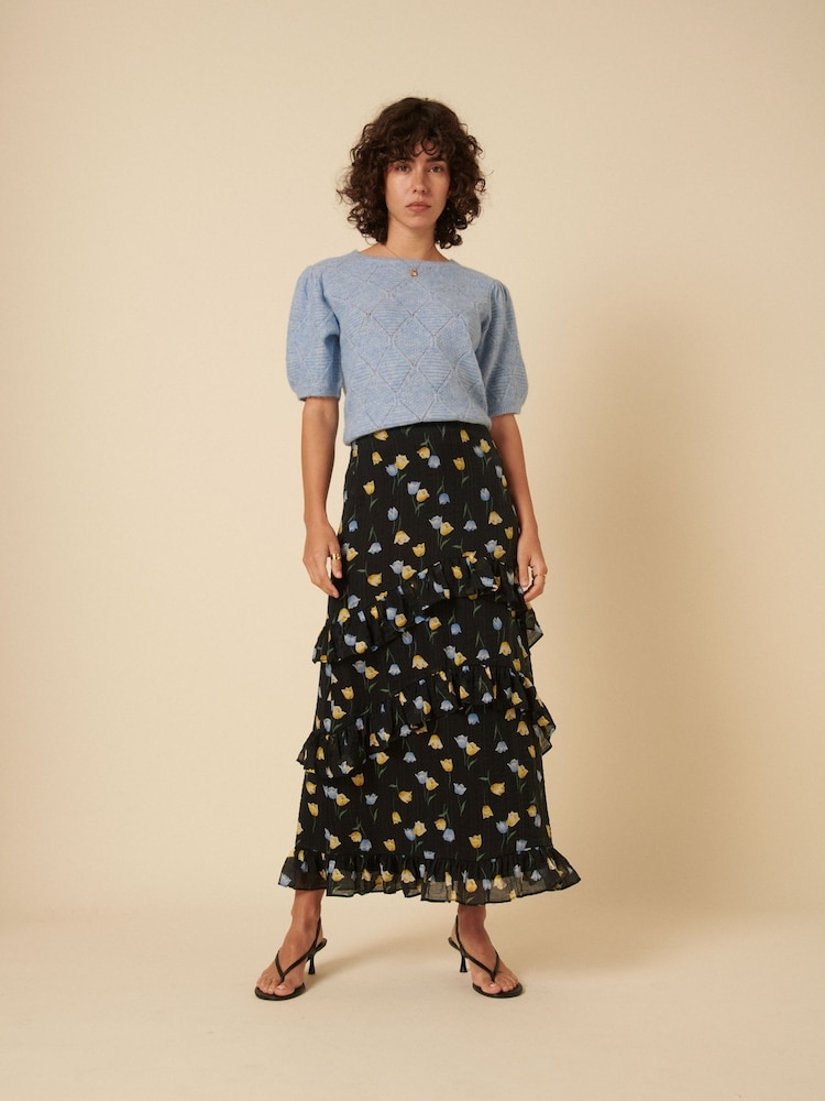 Nobodys Child Blanca Tiered Ruffle Floral Skirt - Image 4 of 5
