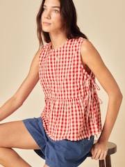 Nobodys Child Gingham Swing Tie Side Top - Bild 1 von 6
