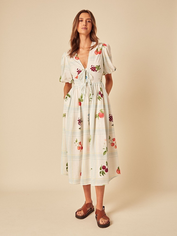 Nobodys Child White Blanca Tiered Ruffle Floral Dress - Image 1 of 4