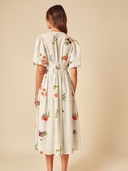 Nobodys Child White Blanca Tiered Ruffle Floral Dress - Image 2 of 4