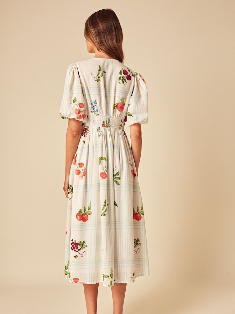 Nobodys Child White Blanca Tiered Ruffle Floral Dress - Image 2 of 4