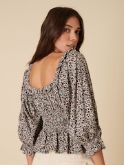 Nobodys Child Cream Blanca Tiered Ruffle Floral Blouses - Image 2 of 5