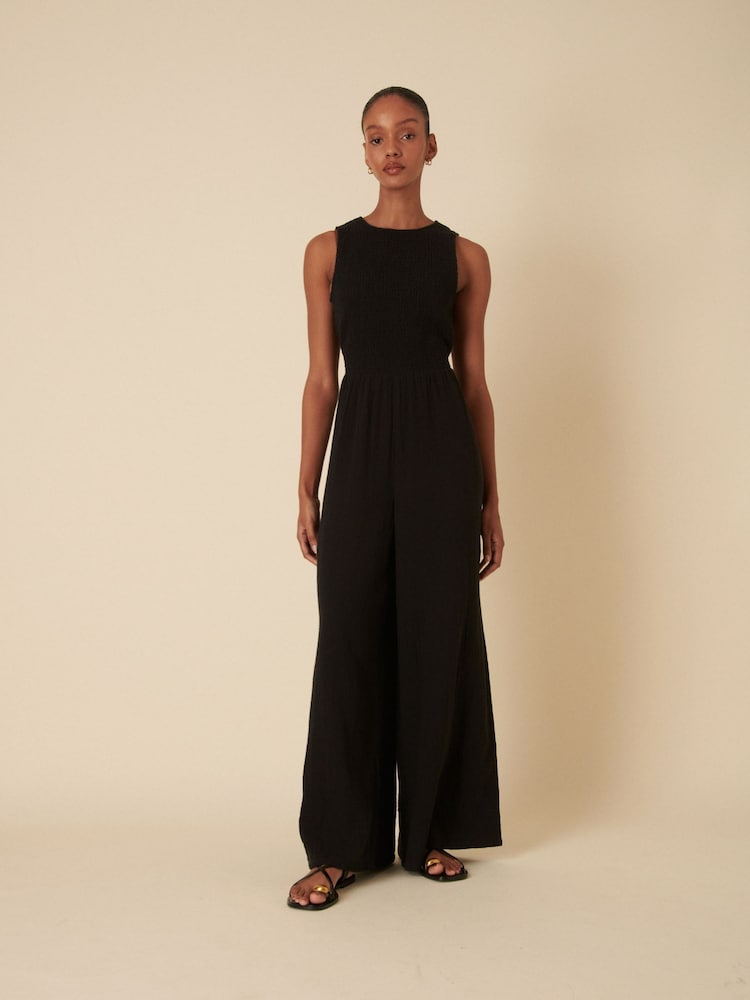 Nobodys Child Black RuthTie Back Wide Leg Jumpsuit - Image 2 of 5