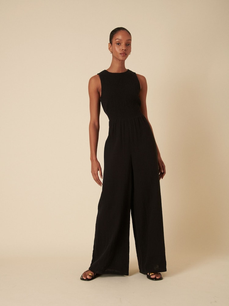 Nobodys Child Black RuthTie Back Wide Leg Jumpsuit - Image 3 of 5