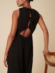 Nobodys Child Black RuthTie Back Wide Leg Jumpsuit - Image 5 of 5