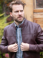 Lakeland Leather Burgundy Calder Jacket - Image 7 of 8