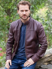 Lakeland Leather Burgundy Calder Jacket - Image 8 of 8