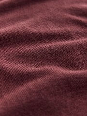 Red Regular Fit Cotton Rich Long Sleeve Knitted Polo Shirt - Image 7 of 7