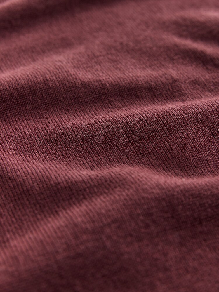 Red Regular Fit Cotton Rich Long Sleeve Knitted Polo Shirt - Image 7 of 7