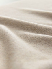 Neutral Marl Regular Fit Cotton Rich Long Sleeve Knitted Polo Shirt - Image 6 of 7