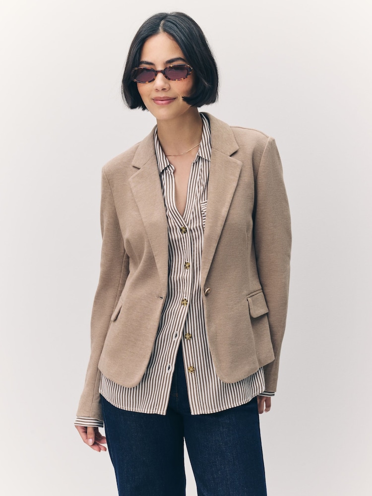 VERO MODA Natural Fitted Blazer - Image 1 of 7 VERO MODA Natural Fitted Blazer - Image 1 of 7